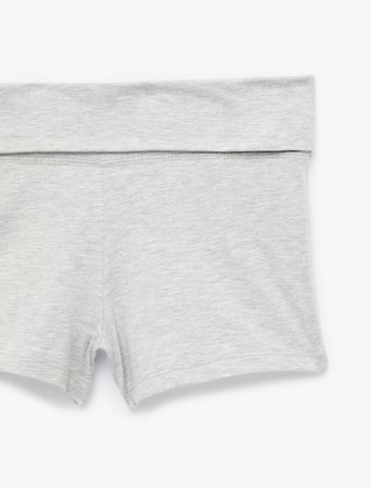 Yüksek Bel Slim Fit Şort Pijama Altı