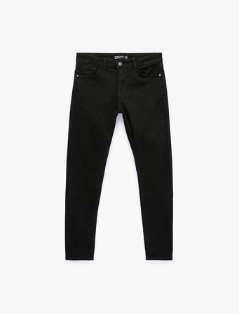 Normal Bel Pamuklu Cepli Slim Fit Jean Pantolon - Brad Jean