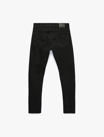 Normal Bel Pamuklu Cepli Slim Fit Jean Pantolon - Brad Jean