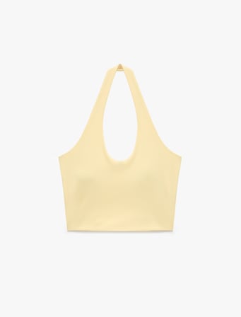 Slim Fit Sırtı Açık Halter Yaka Kolsuz Spor Atlet