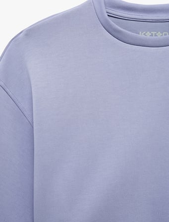 Uzun Kollu Bisiklet Yaka Spor Crop Sweatshirt