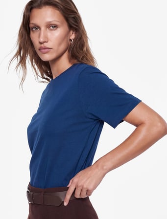 Pamuklu Regular Fit Kısa Kollu Bisiklet Yaka Basic Tişört