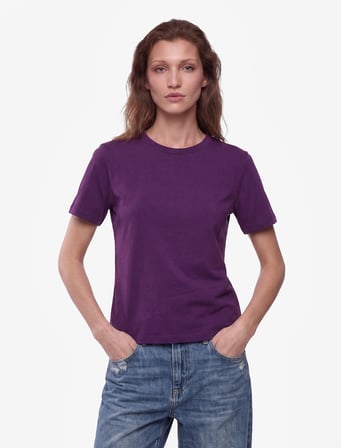 Pamuklu Regular Fit Kısa Kollu Bisiklet Yaka Basic Tişört