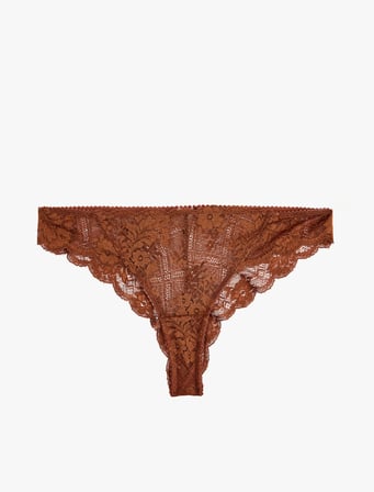 Çiçekli Dantelli Brazilian Külot