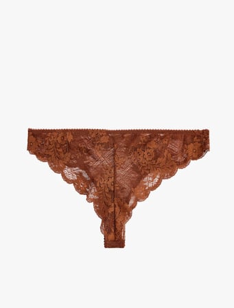 Çiçekli Dantelli Brazilian Külot