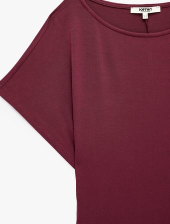 Rahat Kesim Kayık Yaka Yarasa Kol Modal Pijama Üstü