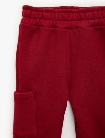 Beli Lastikli Şardonlu Cepli Jogger Eşofman Altı