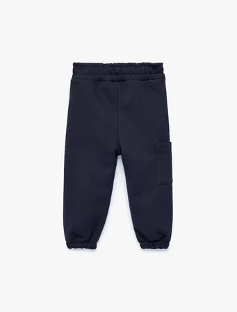 Beli Lastikli Şardonlu Cepli Jogger Eşofman Altı