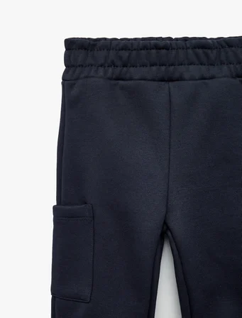 Beli Lastikli Şardonlu Cepli Jogger Eşofman Altı