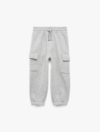 Kargo Cep Detaylı Beli Lastikli Şardonlu Jogger Eşofman Altı