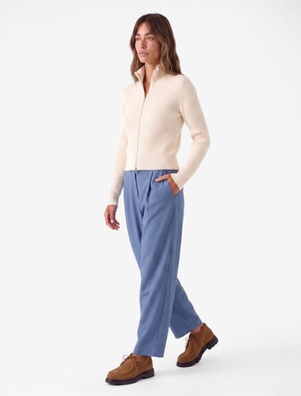 Regular Fit Pile Detaylı Cepli Barrel Kesim Pantolon