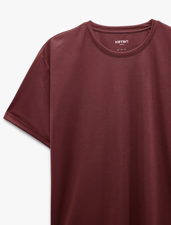 Regular Fit Kısa Kollu Bisiklet Yaka Basic Spor Tişört