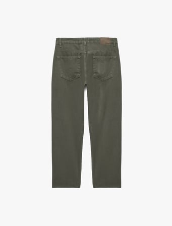 Cepli Normal Bel Pamuklu Vintage Straight Fit Jean Pantolon