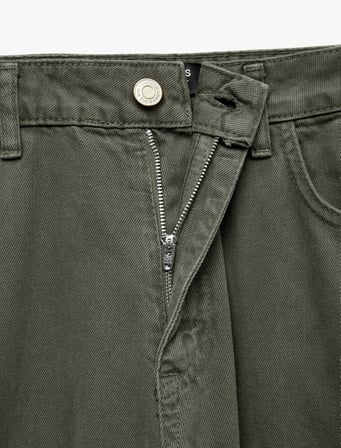 Cepli Normal Bel Pamuklu Vintage Straight Fit Jean Pantolon