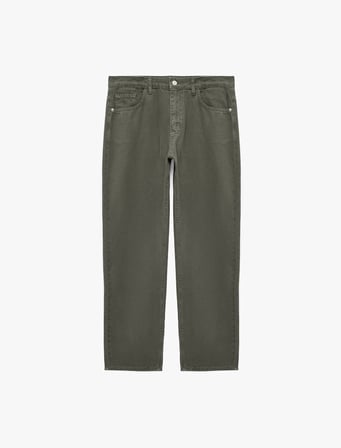 Cepli Normal Bel Pamuklu Vintage Straight Fit Jean Pantolon