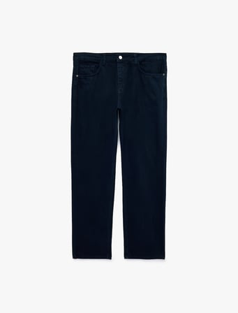 Cepli Normal Bel Pamuklu Vintage Straight Fit Jean Pantolon