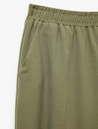 Beli Lastikli Yan Cepli Barrel Fit Balon Pantolon