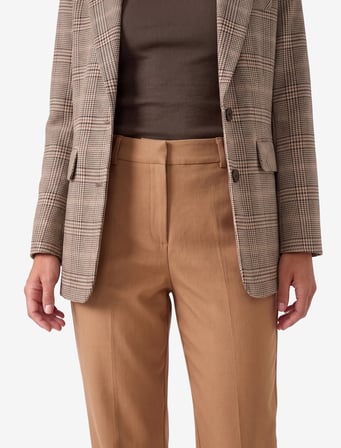 Flanel Kumaş Cepli Barrel Kesim Pantolon