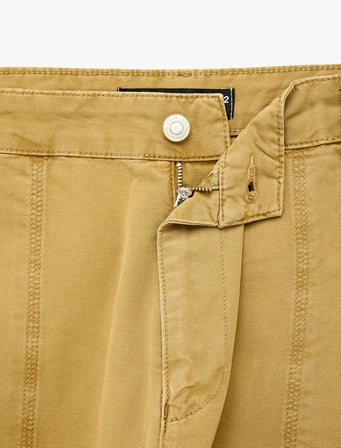 Cepli Bol Kesim Normal Bel Pamuklu Loose Fit Jean Pantolon