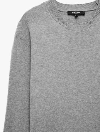 Regular Fit Uzun Kollu Bisiklet Yaka Basic Triko Kazak