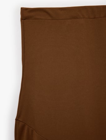 Slim Fit Asimetrik Midi Etek