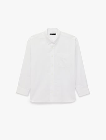 Pamuklu Düğmeli Yaka Oversize Uzun Kollu Oxford Gömlek