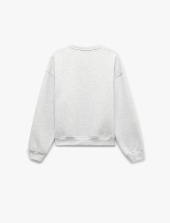 Rahat Kalıp Üç İplik Şardonlu Bisiklet Yaka Uzun Kollu Yıldız Baskılı Sweatshirt