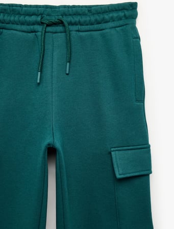 Beli Lastikli Cep Detaylı Şardonlu Geniş Paça Eşofman Altı