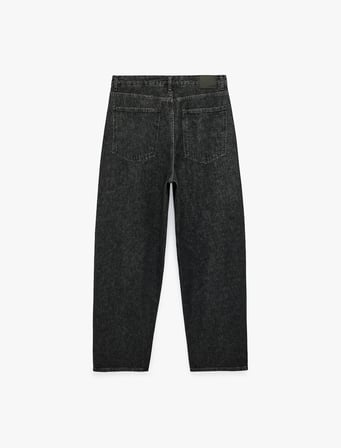 Rahat Kalıp Cepli Pamuklu Super Baggy Jean Pantolon