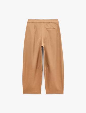 Regular Fit Pile Detaylı Cepli Barrel Kesim Pantolon