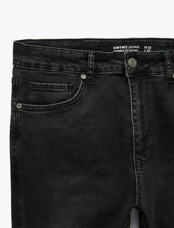 Normal Bel Pamuklu Cepli Skinny Fit Jean Pantolon - Michael Jean
