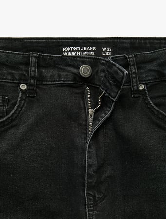 Normal Bel Pamuklu Cepli Skinny Fit Jean Pantolon - Michael Jean