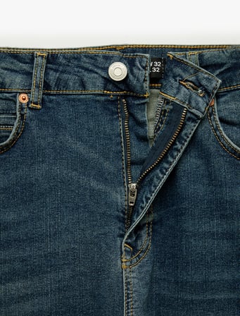 Normal Bel Cepli Pamuklu Skinny Fit Jean Pantolon - Michael Jean