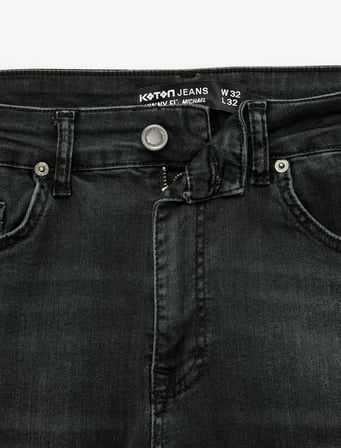 Normal Bel Cepli Pamuklu Skinny Fit Jean Pantolon - Michael Jean