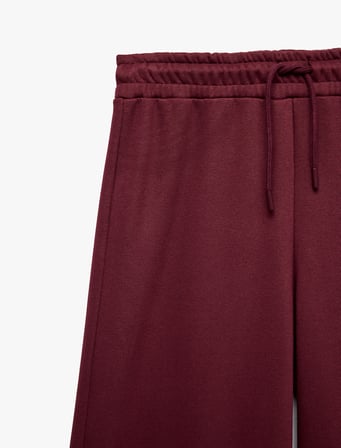 Üç İplik Şardonlu Beli Bağcıklı Cepli Oversize Balon Fit Barrel Eşofman Altı