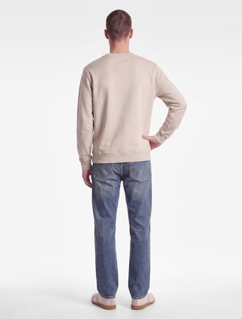 Üç İplik Şardonlu Uzun Kollu Bisiklet Yaka Baskılı Sweatshirt