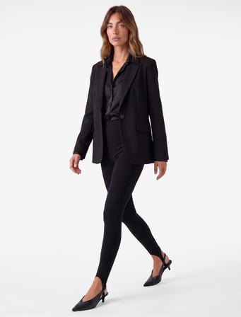 Normal Bel Slim Fit Tayt Pantolon Ayak Bant Detaylı