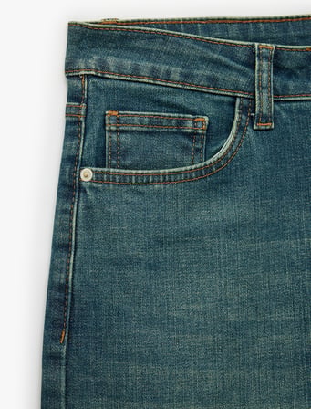 Normal Bel Cepli Pamuklu Straight Jean Pantolon - Mark Jean