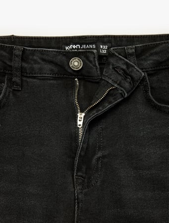 Normal Bel Cepli Pamuklu Slim Fit Jean Pantolon - Brad Jean