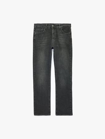 Normal Bel Cepli Pamuklu Straight Fit Jean Pantolon - Mark Jean