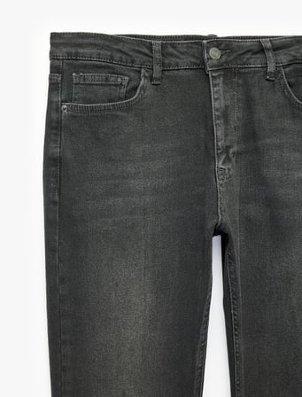 Normal Bel Cepli Pamuklu Straight Fit Jean Pantolon - Mark Jean