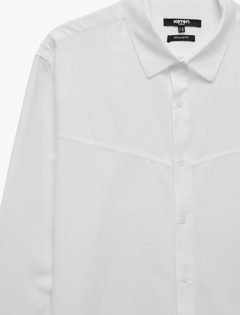 Regular Fit Klasik Yaka Düğmeli Pamuklu Uzun Kollu Oxford Gömlek
