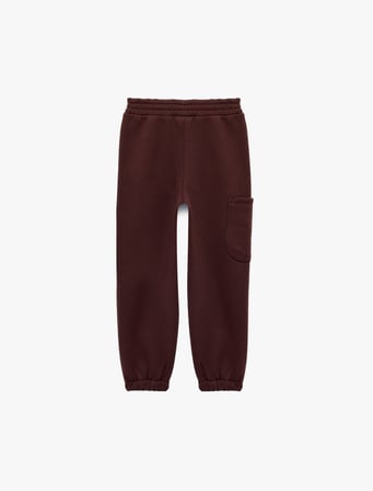 Cepli Üç İplik Şardonlu Jogger Eşofman Altı