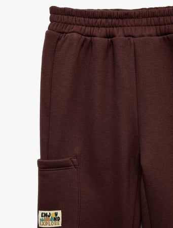 Cepli Üç İplik Şardonlu Jogger Eşofman Altı