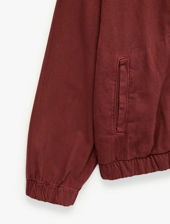 Pamuklu Uzun Kollu Fermuarlı Oversize Kapşonlu Jean Ceket