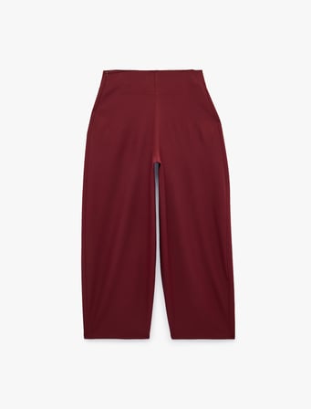 Yüksek Bel Cepli Bilek Boy Balon Fit Barrel Pantolon
