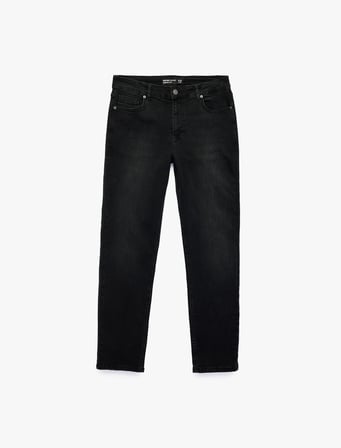 Pamuklu Normal Bel Cepli Slim Fit Jean Pantolon - Brad Jean