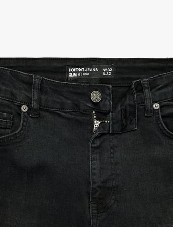 Pamuklu Normal Bel Cepli Slim Fit Jean Pantolon - Brad Jean