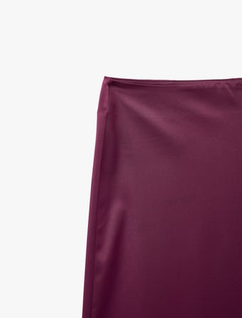 Regular Fit Normal Bel Düz Geniş Paça Saten Pantolon