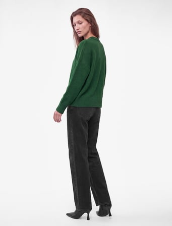 Oversize Triko Kazak Bisiklet Yaka Uzun Kollu